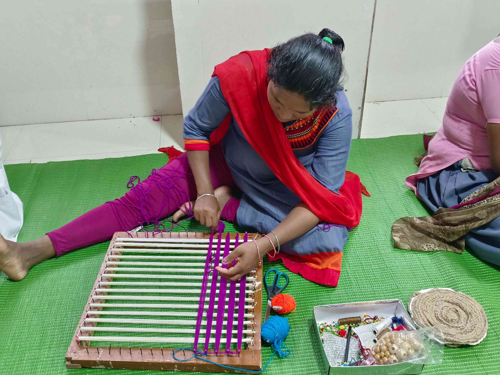 Vandana woman sitting on floor depression recovery isolation to independence UDAAN Bhiwapur block